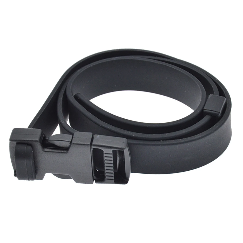 Diving and Spearfishing Knife Rubber Strap with Quick Reliease Buckle, Black