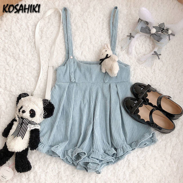 Kawaii Solid Straps Buckle Joggers