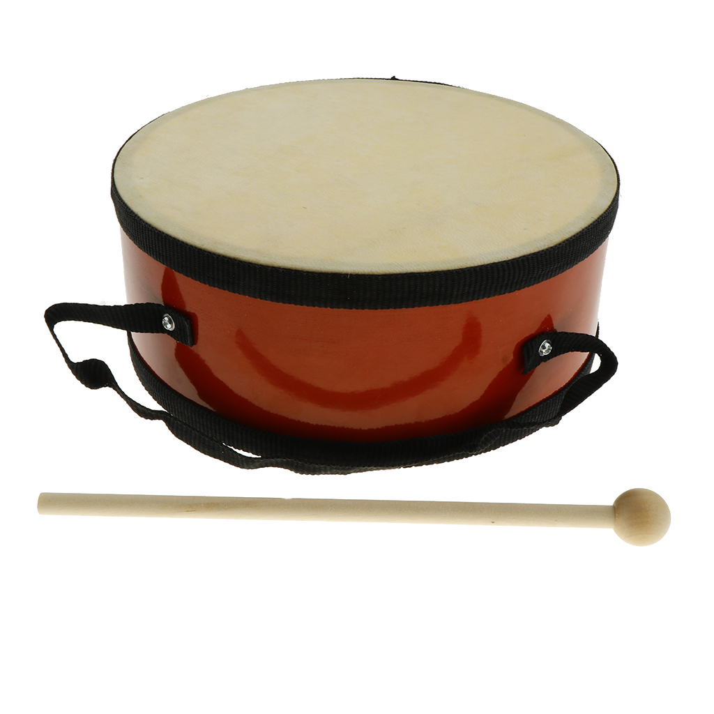 1pc Handheld Indian Drum with Beater Hammer Mini Percussion Musical Instrument 20 x 8cm