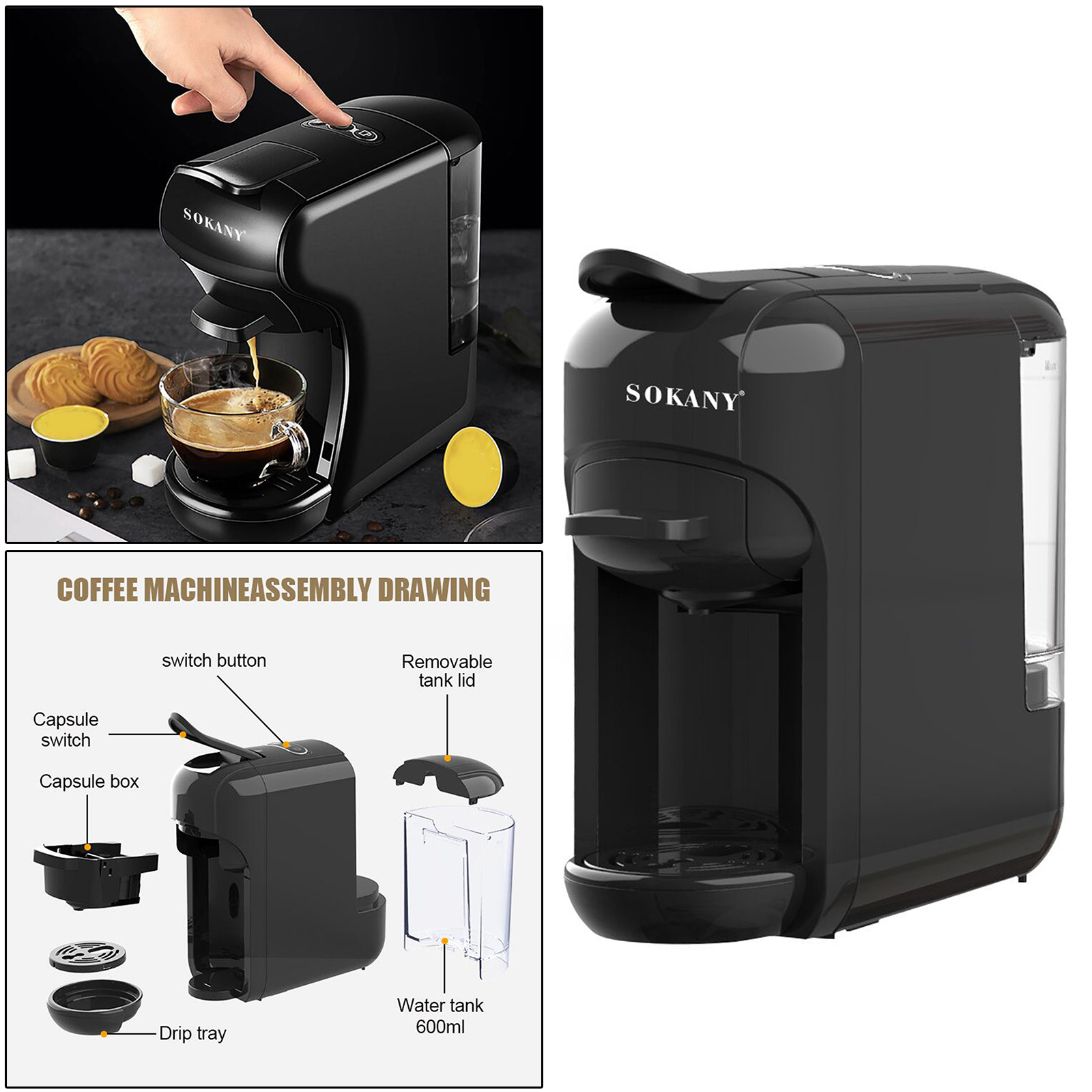 Portable 5-10 Cups Make Cafe Stainless Steel Drip Coffee Machine Household Personal Barista Use Portable 5-10 Cups Make Cafe Stainless Steel Drip Coffee Machine Household Personal Barista Use