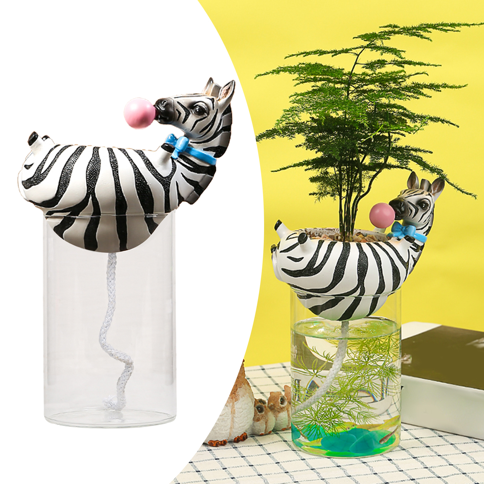 Self Watering Plant Flower Pot Water Container Glass Planter Garden Tool Large Self Watering Planter Potted Plant Craft