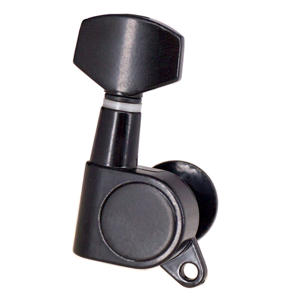 Black Sealed Guitar Tuning Pegs Tuners for Acoustic Electric Guitar Parts 6R