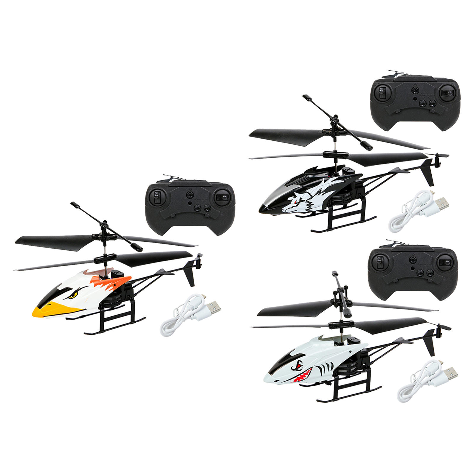 Anti-Collision RC Helicopter 2CH Battery Stability RC Airplane for Kids Children