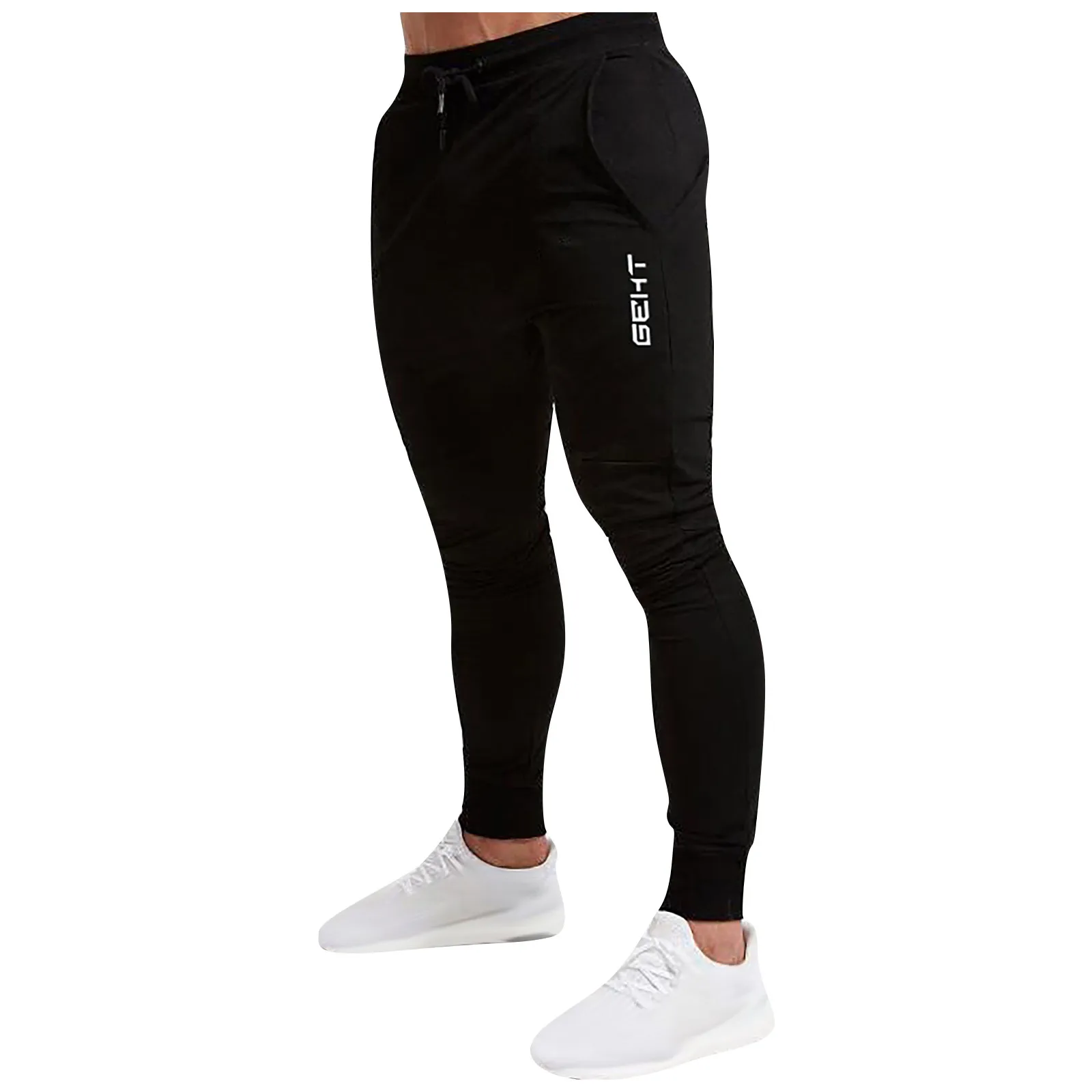 Pantalones de entrenamiento atlético para hombre, con bolsillo joggers, cordón, gimnasio, talla grande, correr, ejercicio, chándal