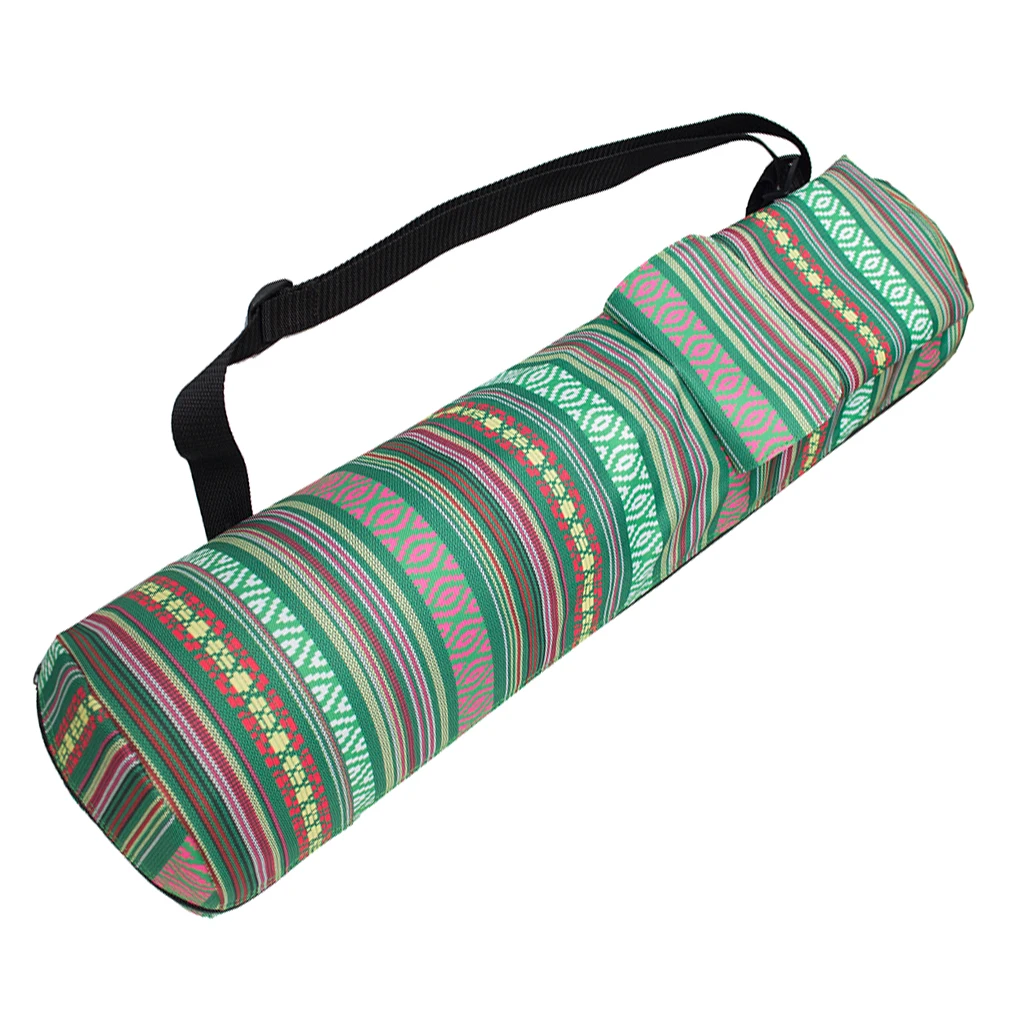 Large Yoga Mat Tote Bag, Yoga Carrier Shoulder Strap Bag with Pockets for Mobile Phone, Keys and More