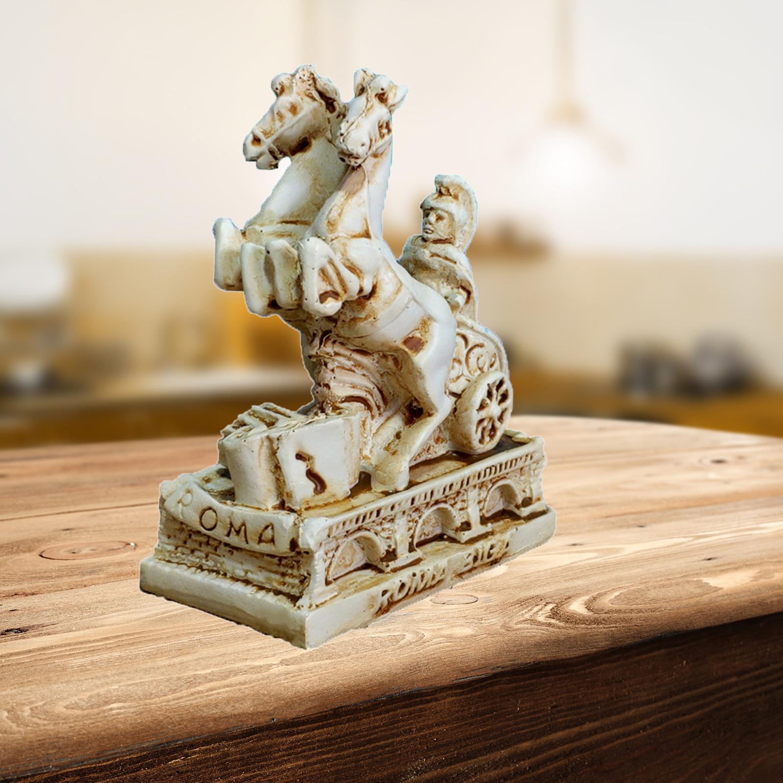 6Pcs Vintage Roman Chariot Figurines European Resin Crafts Home Decoration Accessories Office Desktop Decor Birthday Gifts