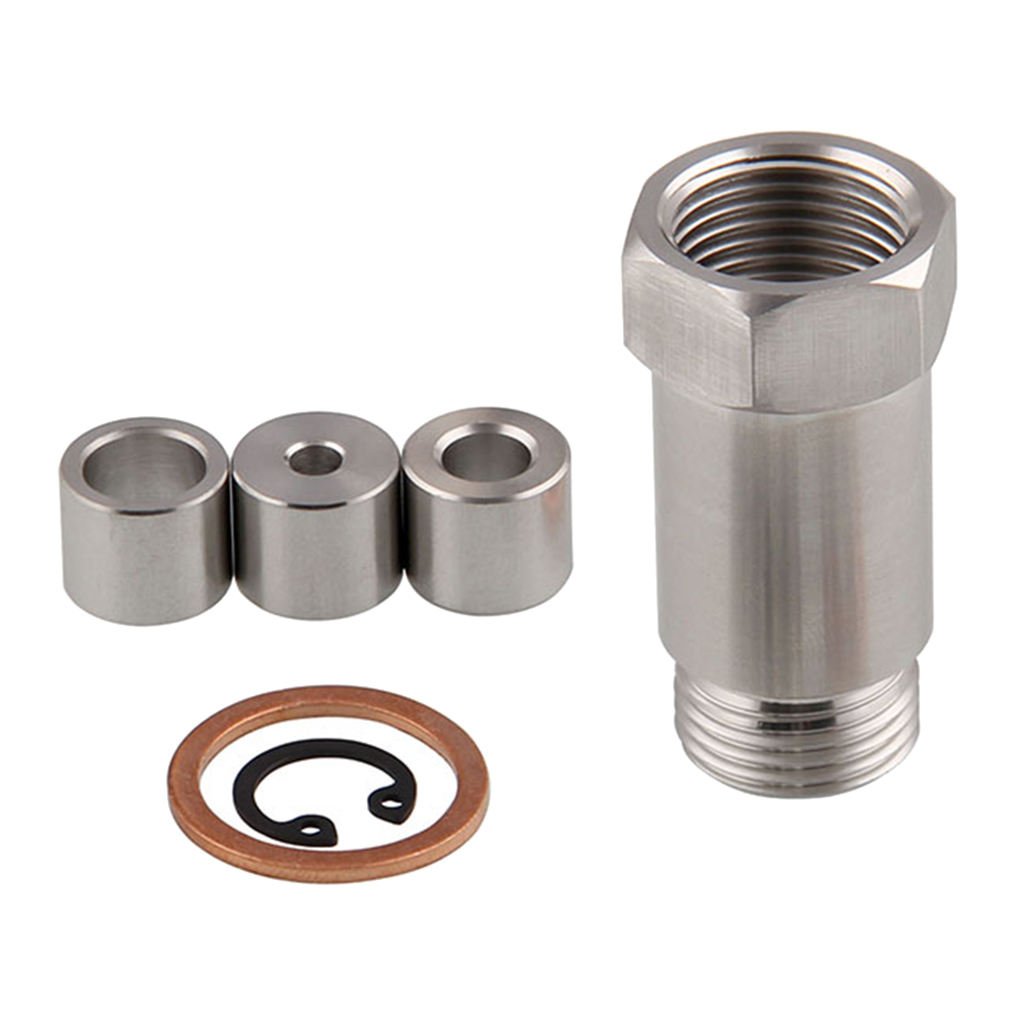 O2 Oxygen Sensor Adapter Car CEL FIX Restrictor Fitting + Gas Flow Inserts