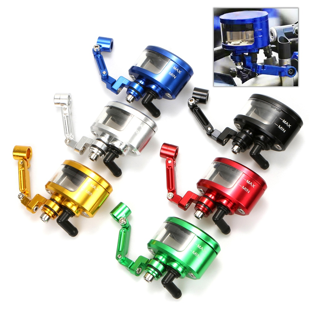 1 Set Motorcycle CNC Aluminum Alloy Front Brake Clutch Tank Cylinder Fluid Oil Reservoir Cup Universal for Suzuki Kawasaki Honda