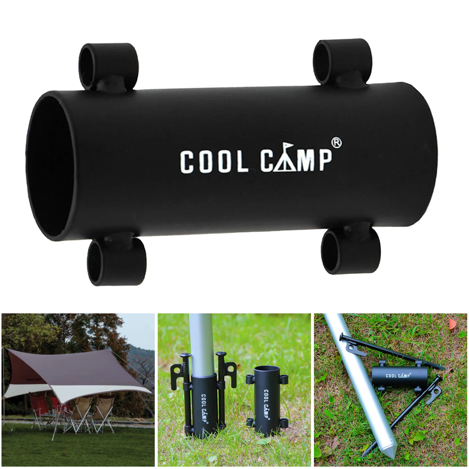 Iron Canopy Pole Holder Awning Tarp Tent Building Rod Support Stand Holder