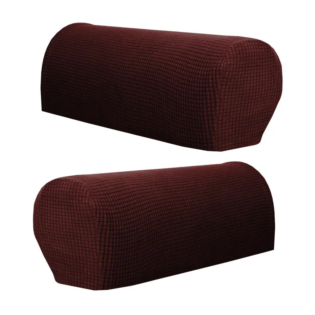 2 Packs Flannel Stretchy Furniture Armrest Covers Couch Armchair Arm Protectors