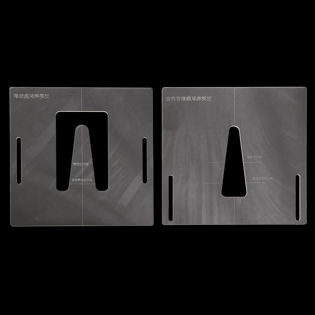 2pcs Transparent Acoustic Neck Joint Routing Template Guitar Making Molds