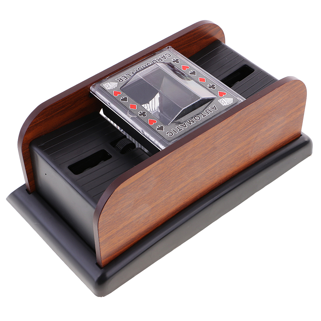 2 Deck Automatic Card Shuffler - Battery-Operated Electric Shuffler Portable