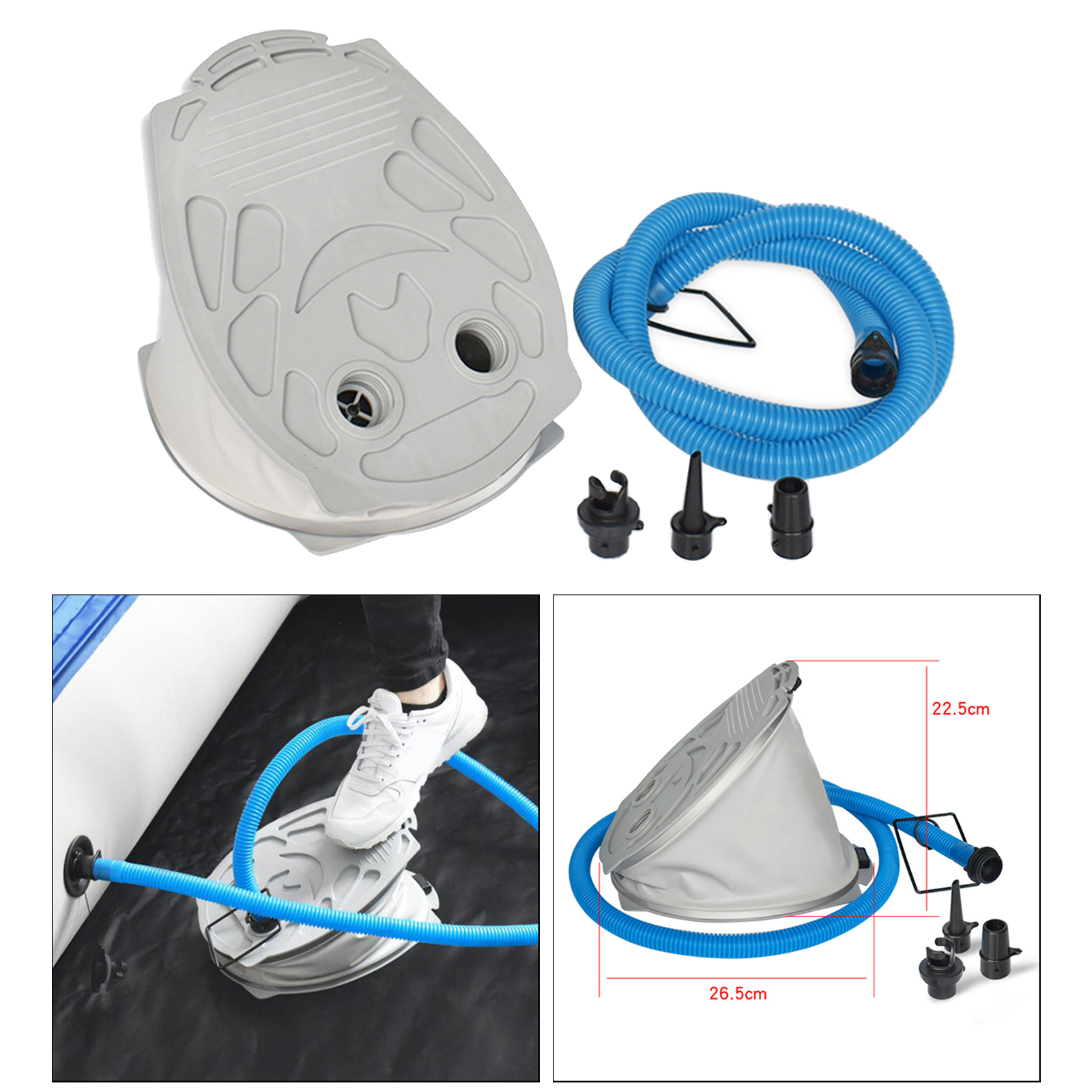 Foot Air Pump  Inflator for Inflatable Boat Kayak Canoe Pool Toy