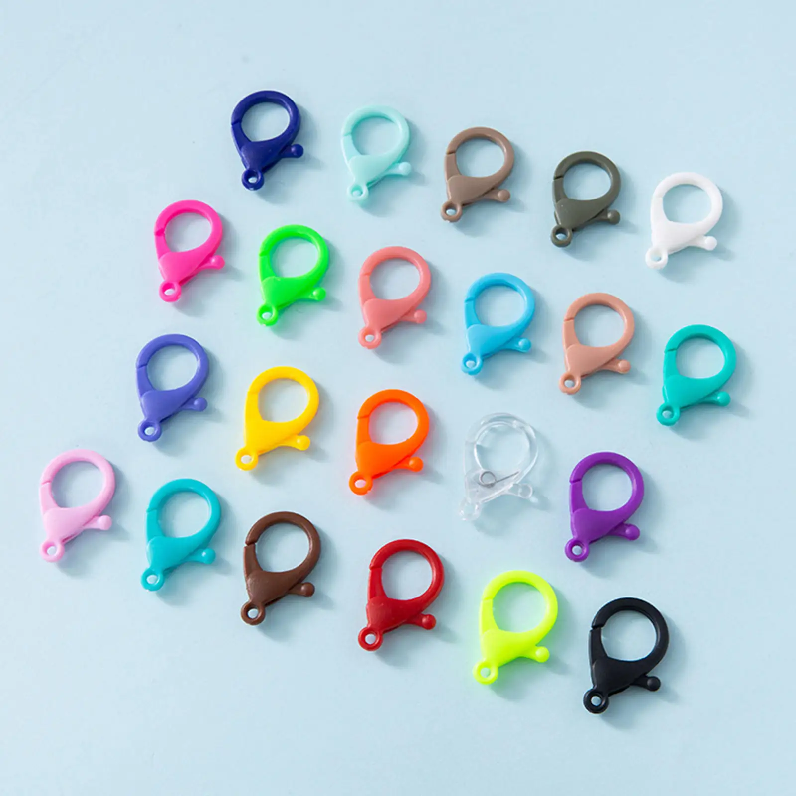 100Pcs Loster Claw Clasps Hook Snap Clips for Keychain, Ring DIY Bag Crafts