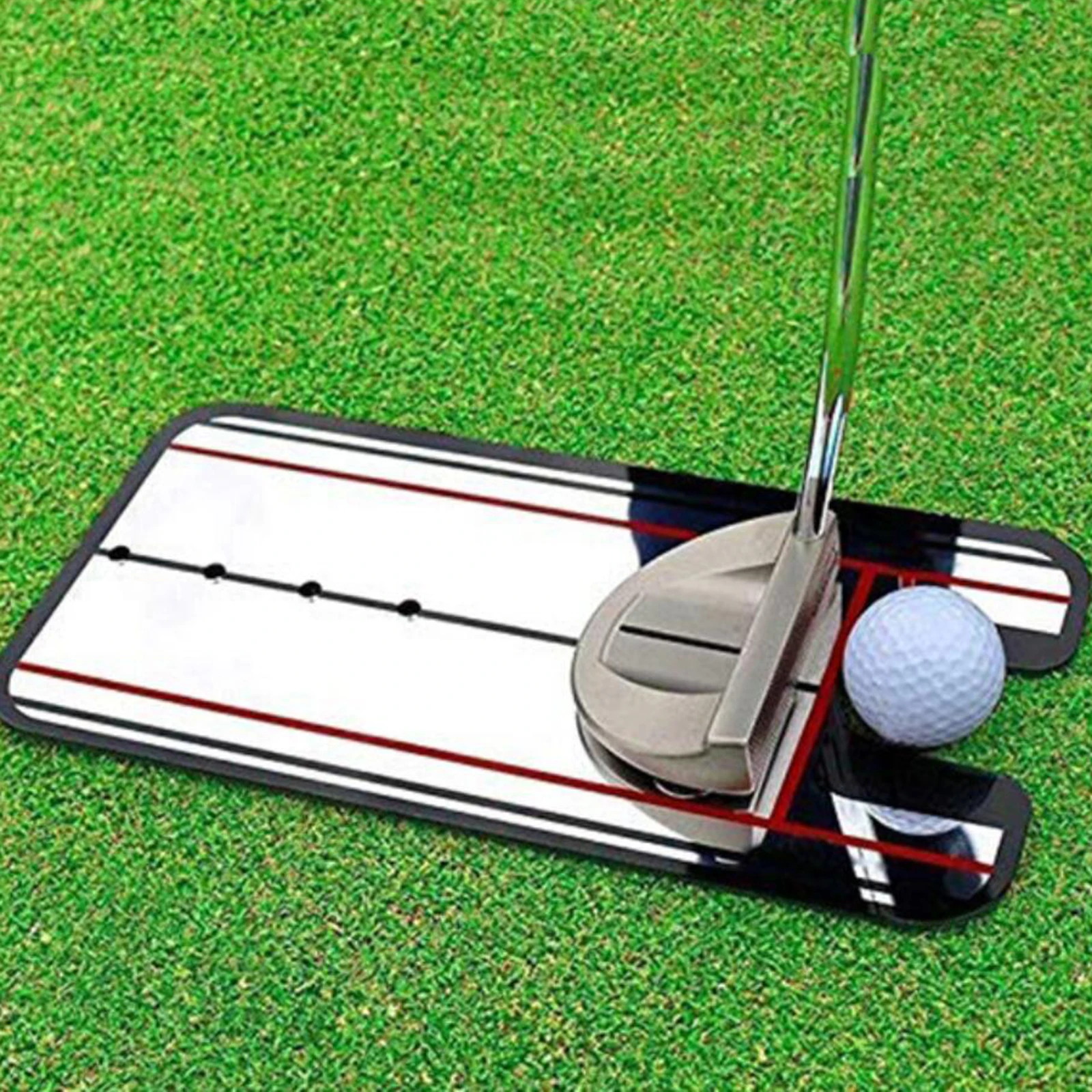 Golf Putting Mirror Alignment Training Aid Swing Trainer Golf Straight Practice Eye Line Indoor Outdoor Golf Accessorie