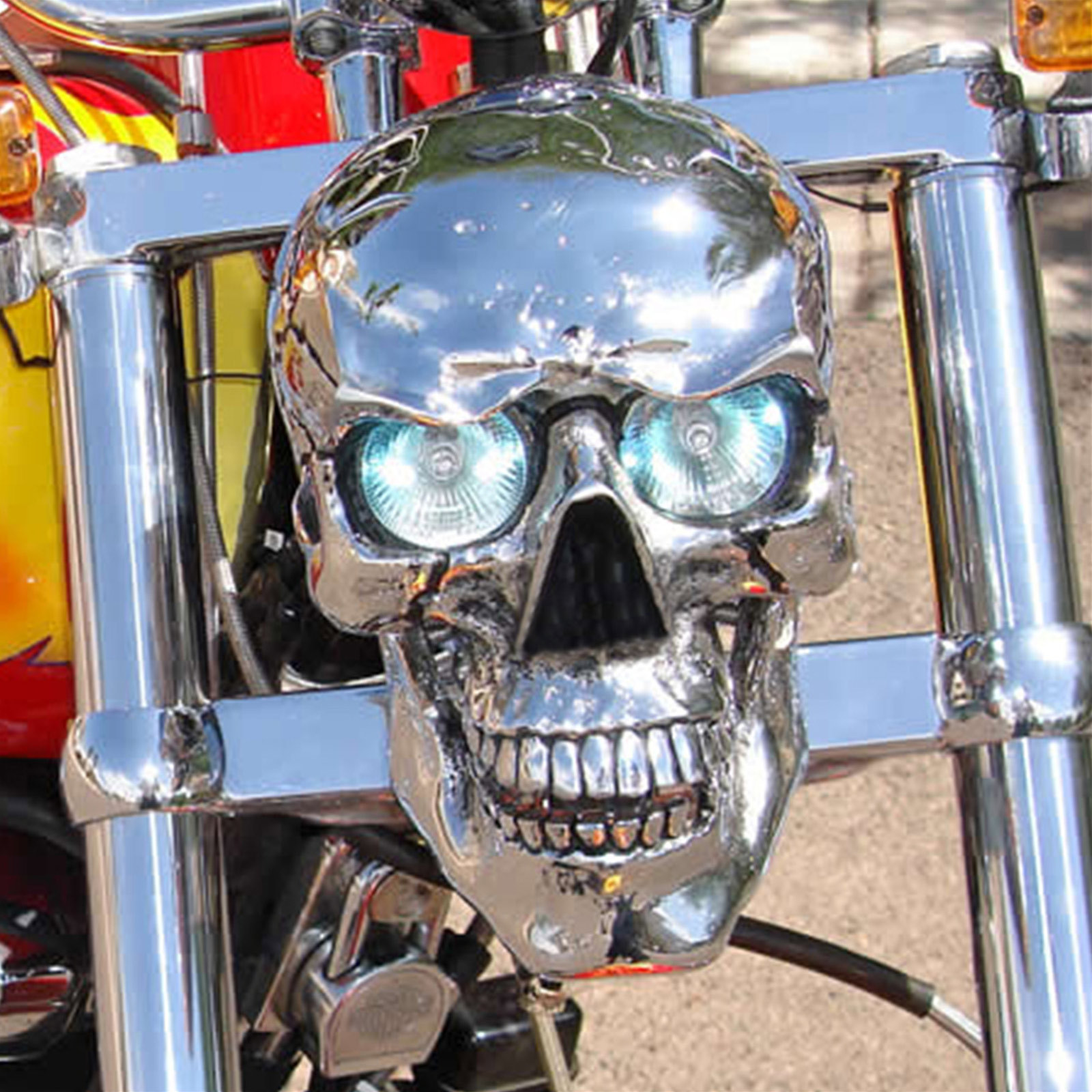 skull headlight for bicycle