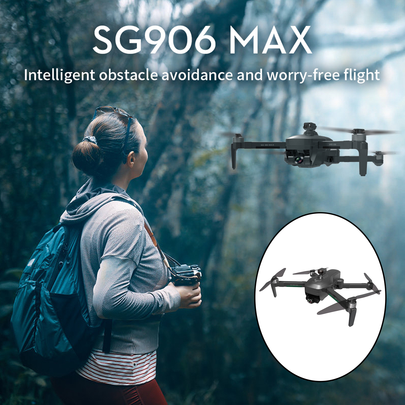 Foldable SG906 MAX Drone 4K HD Camera Obstacle Avoidance 3-Axis Gimbal Long Distance WiFi FPV Quadcopter Drone Live Video