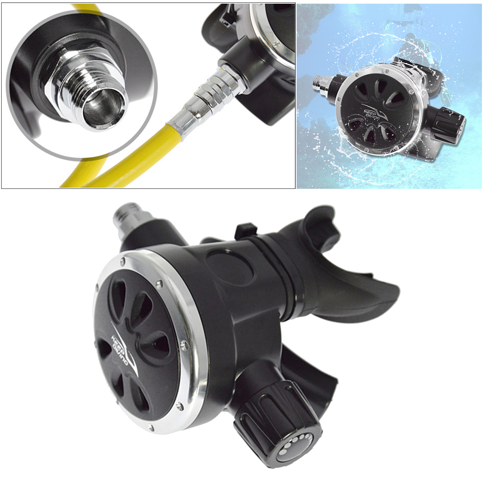 Adjustable Diving Regulator Scuba Dive 2nd Stage Octopus Flexible Explorer