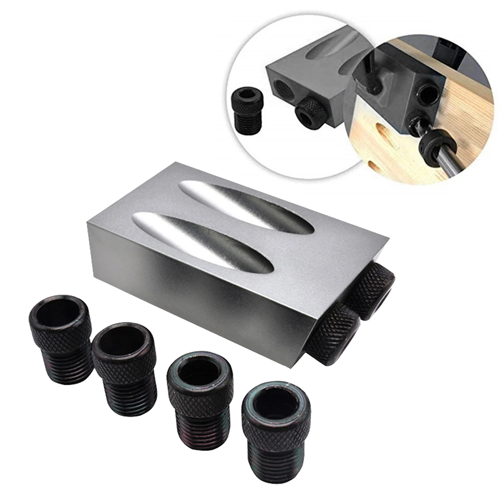 7Pcs Pocket Hole Jig 15 Degree for Woodworking Angle Drilling Holes Joint Angle Carpentry Locator Industrial Outdoor Carpenter