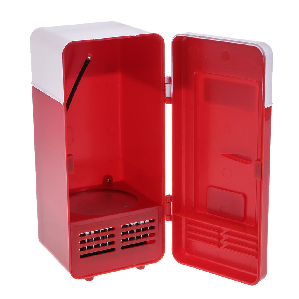 Portable Car Mini Fridge 5V Heat and Cool USB Refrigerator LED Light