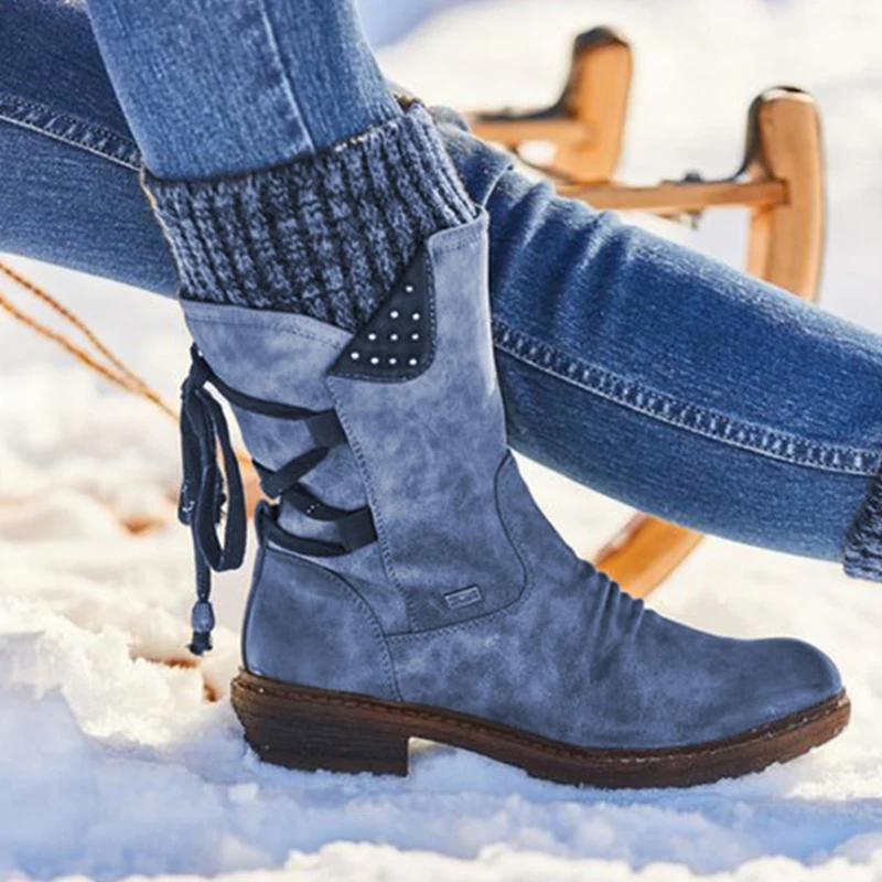 Mid-Calf Suede Winter Boots