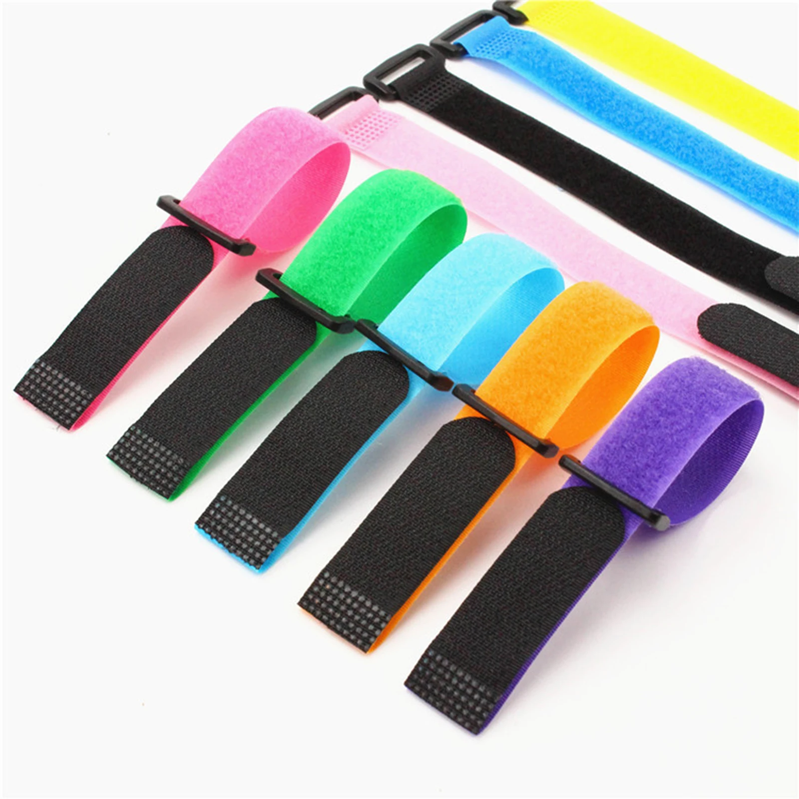 10Pcs Fishing Rod Tie Strap Belt Tackle Reusable Wrap Band Pole Holder Band