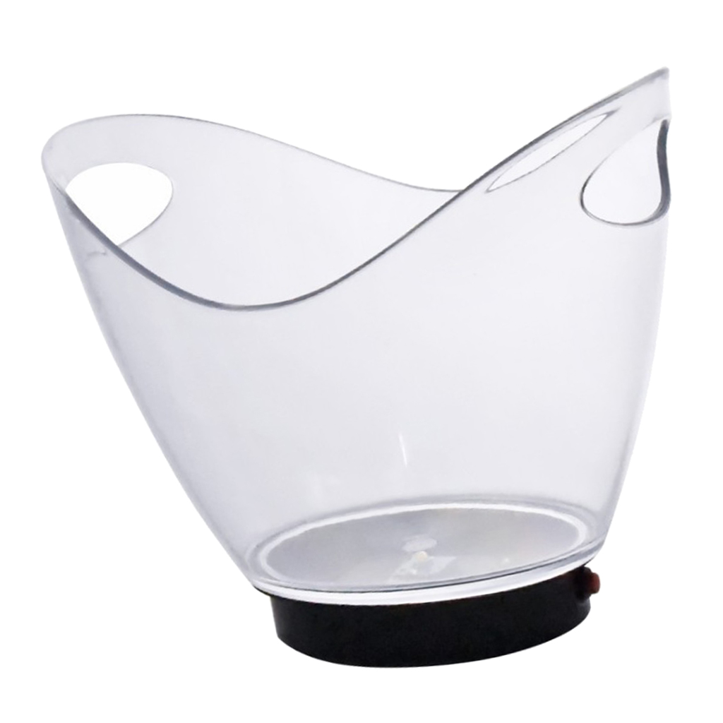 Ice Bucket Beer Wine Cooler Tub LED Color Changing 2L For Beverage Drinks