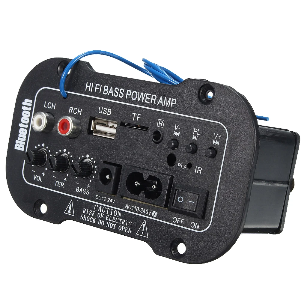 50W Amplifier Board Audio Bluetooth Amplificador USB FM Radio TF Player Subwoofer DIY Power Amplifiers For Car Truck RV Camper