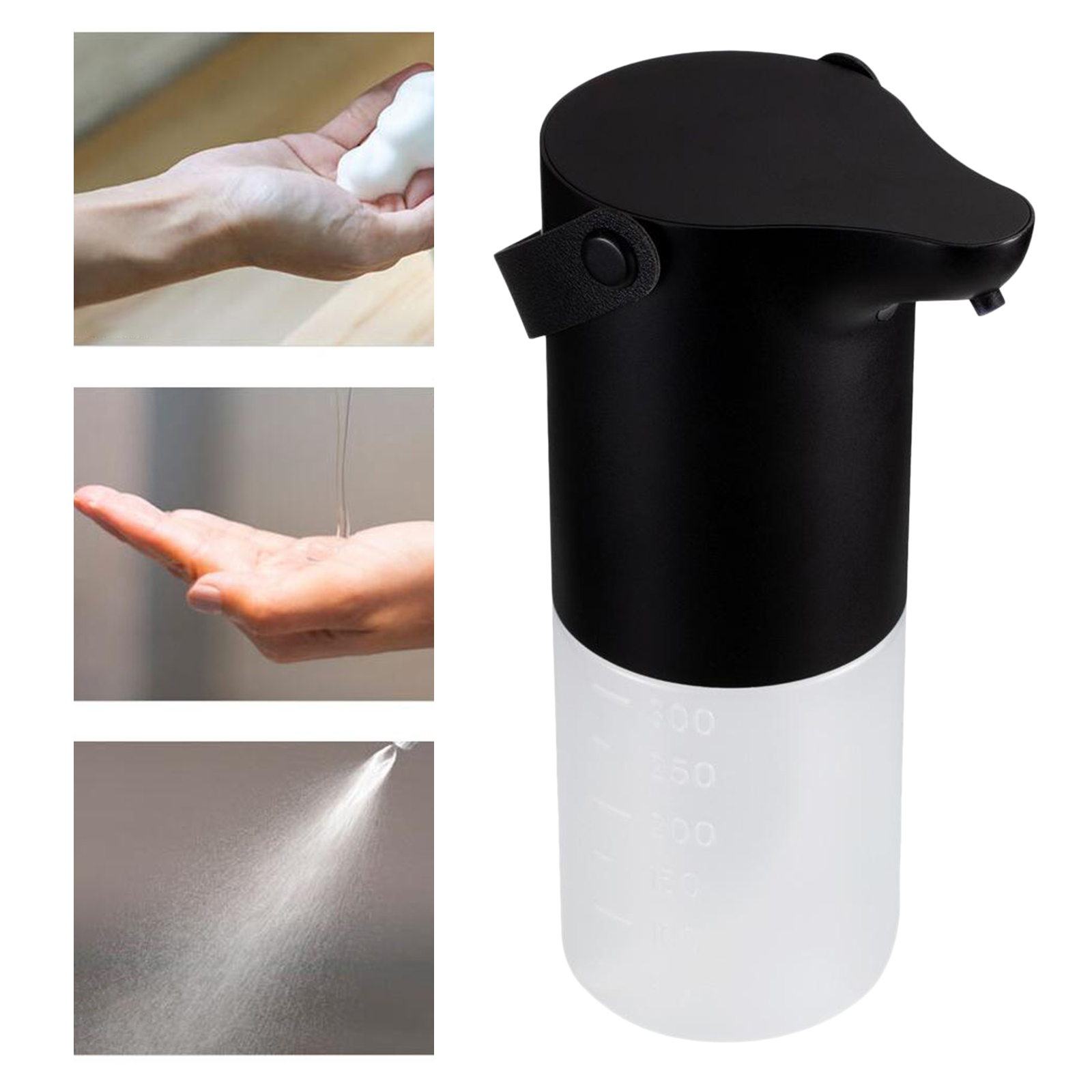 400ml Touchless High Capacity Battery Operated Automatic Soap Dispenser with Infrared Motion Sensor Waterproof for Bathroom