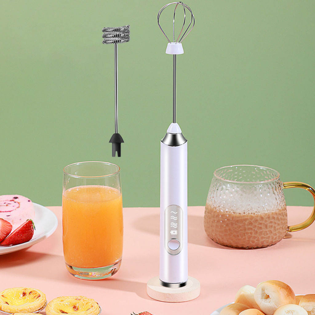 Handheld Milk Frother Wireless Foam Maker Eggs Beater Mixer Electric for Egg Hot Chocolate Latte Frappe Cappuccino
