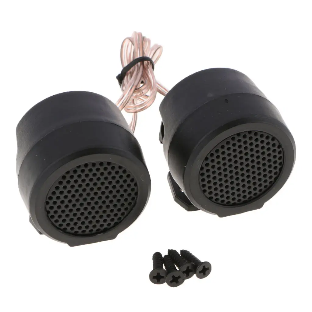 2 Pieces Component Tweeters Audio Silk Dome -Flush or Surface Mount for Car