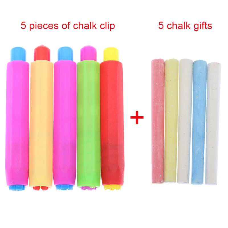 chalk holder，chalk holders for kids 5 new chalk racks 1 chalk storage box to ensure the best use experience 5 imported dust-free pastels 