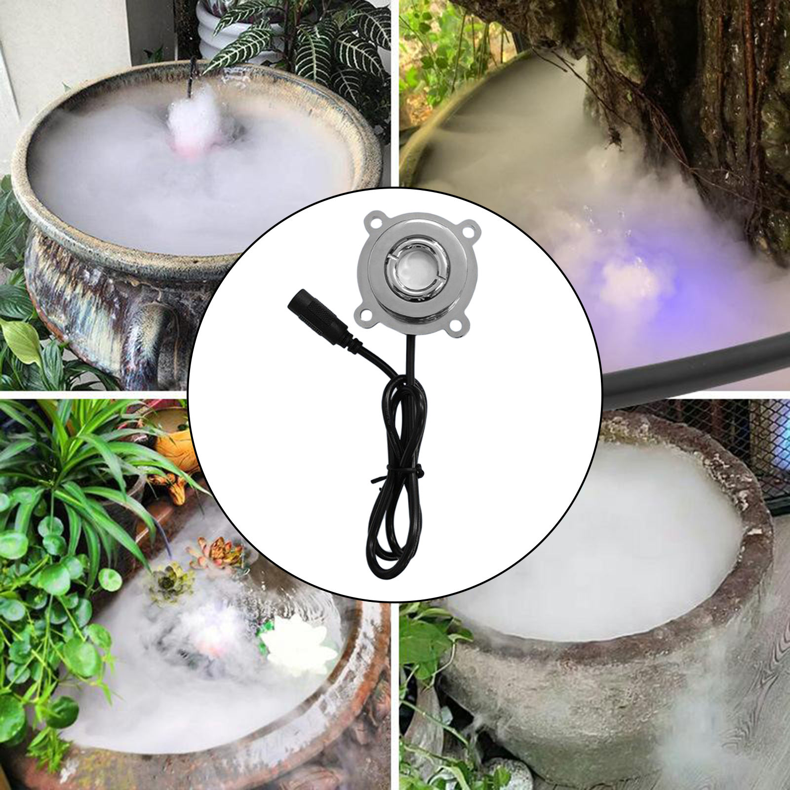 Ultrasonic Mist Maker Decoration Fogger 450ml/H Fog Machine Atomizer Accessories 20W for Gardening Water Fountain Halloween Pond