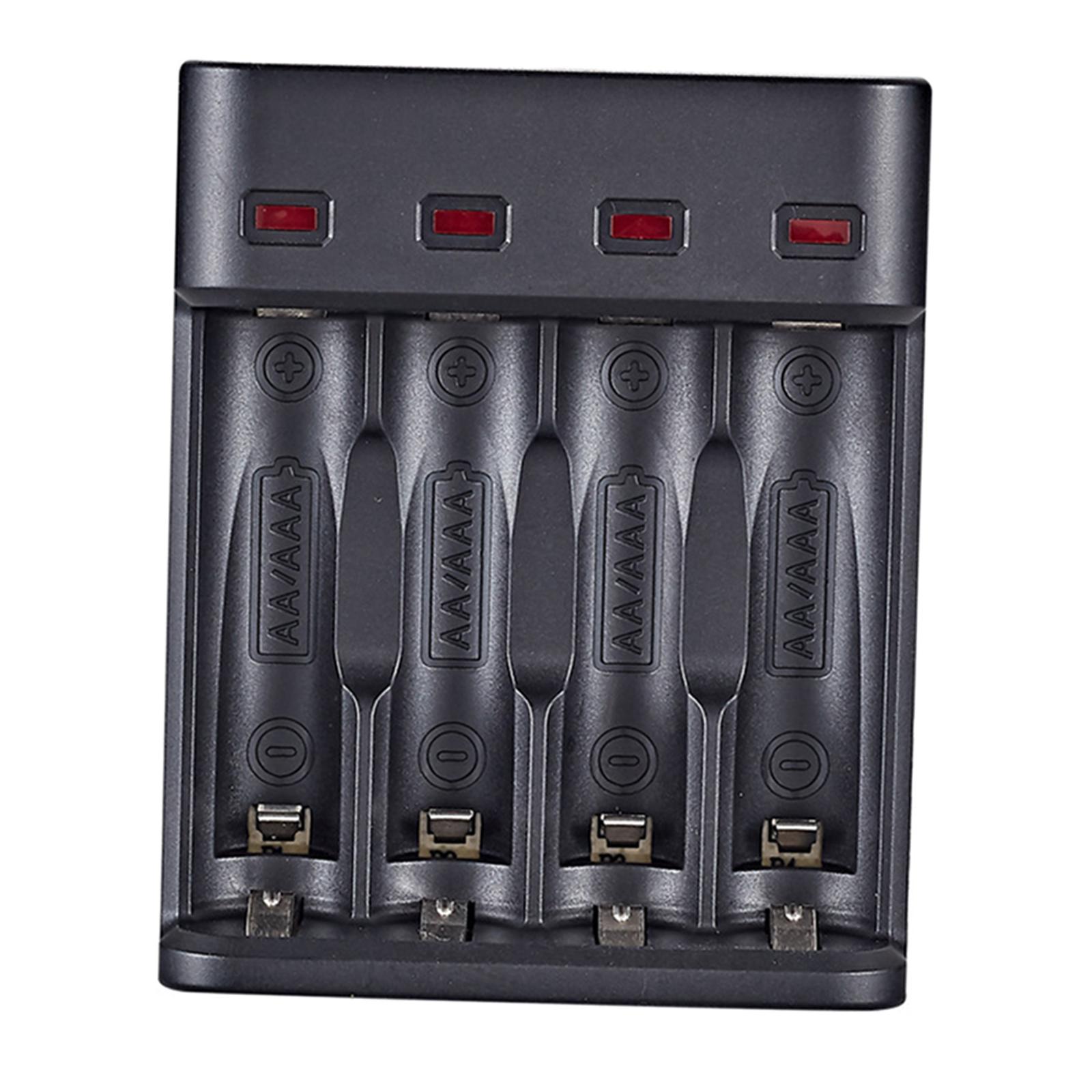 USB Battery Charger W/ Indicator Portable Charger Independent Slot Recharge Power for AA AAA Nimh Nicd Rechargeable Batteries