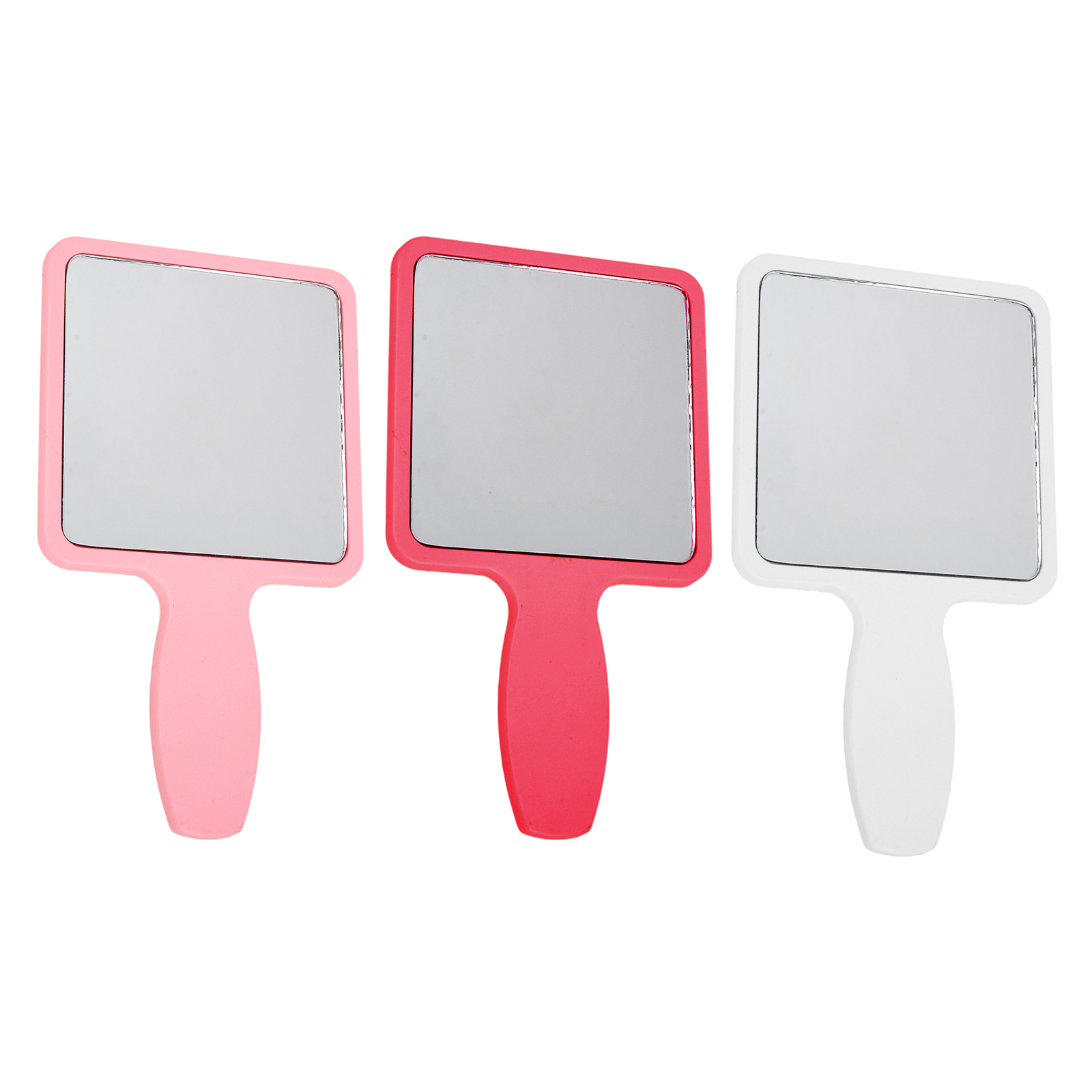 Small Compact Makeup Square Shaped Mirror with Handle Look Adorable Design