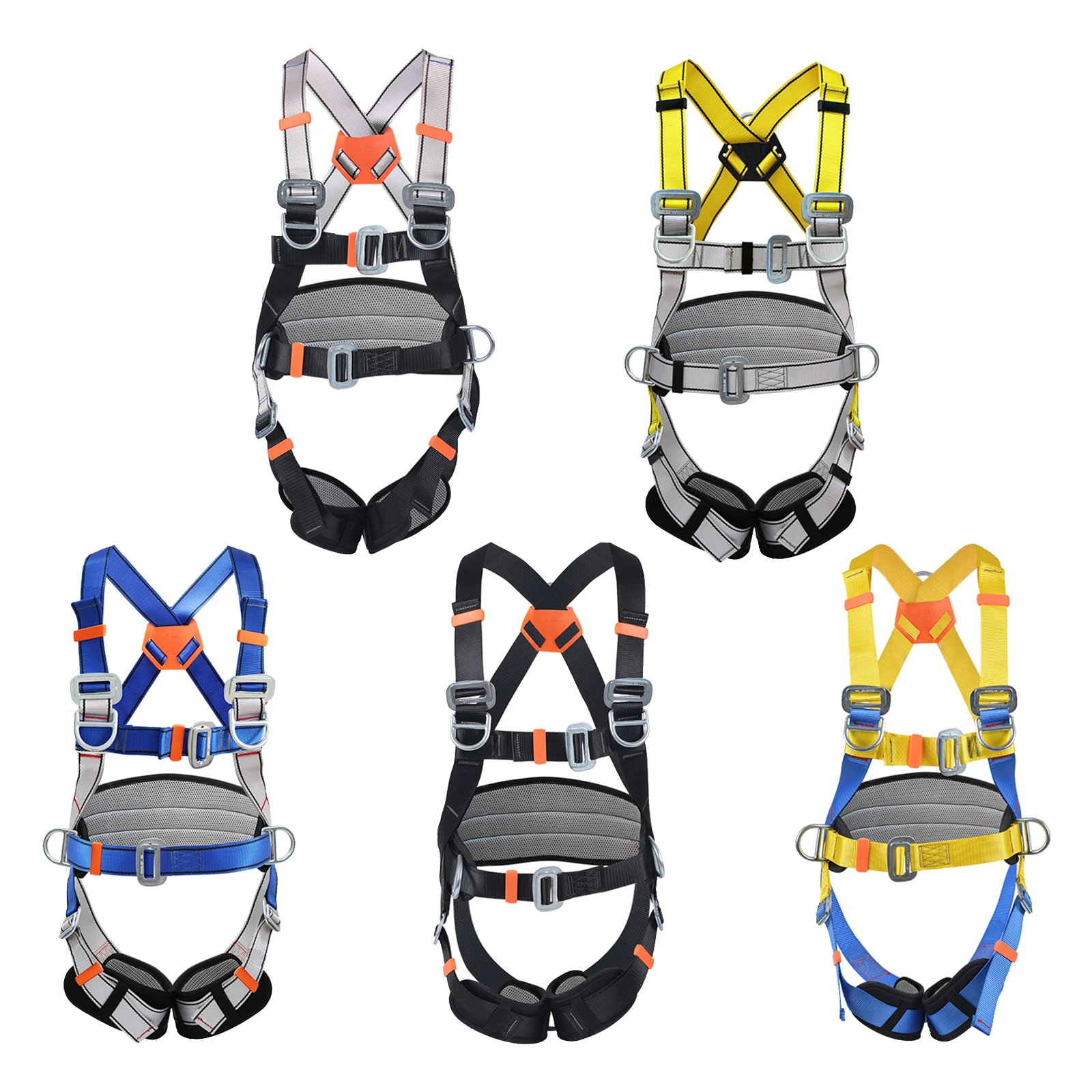 Thicken Climbing Safety Harness Wider Full Body Harness for Mountaineering Rock Tree Climbing Rappelling Tree Climbing Gear