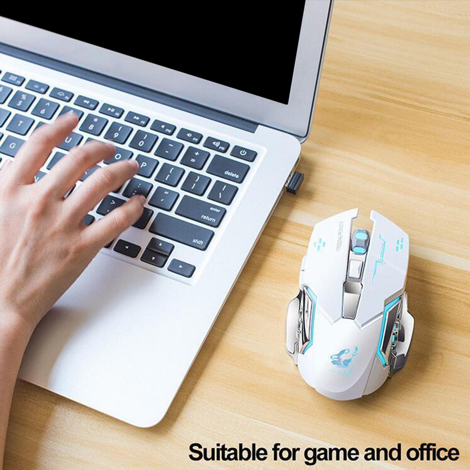 Gaming Wireless Breathing Light USB Computer Mice for Desktop Laptop Mouse Windows 7/8/10/XP Vista