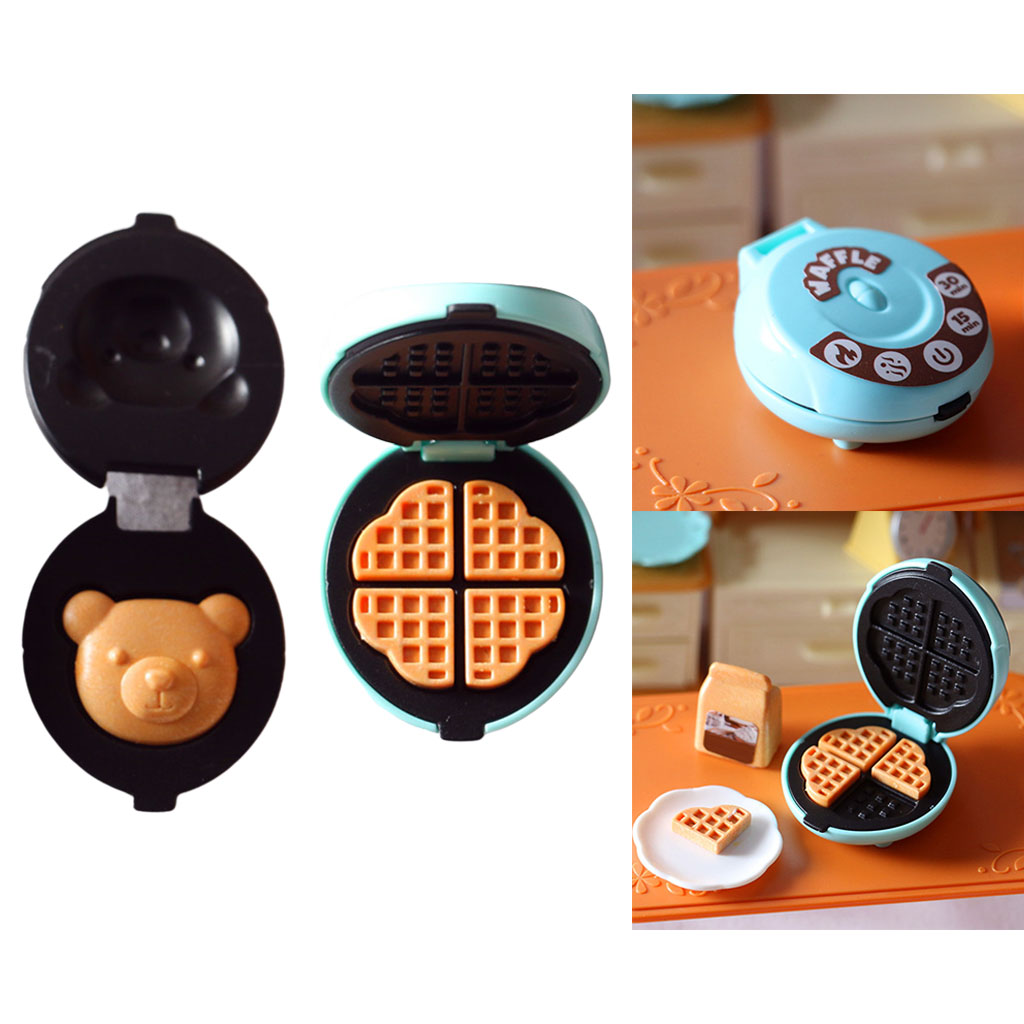 Miniature Electric Baking Pan Bread Maker for 1/6 1/12 Doll House Playset