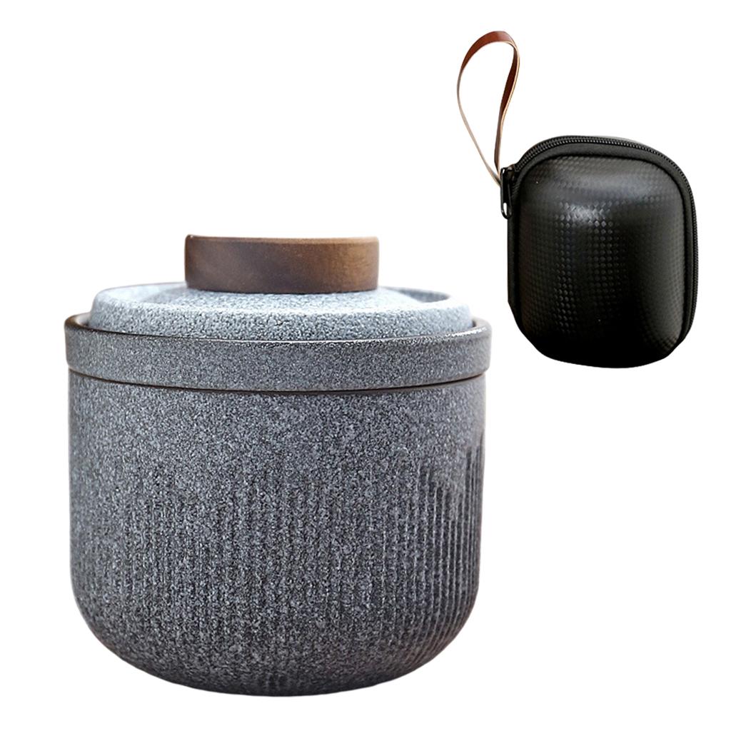 Portable Travel Ceramic Tea Pot Set Ceramic Gongfu Porcelain Tea Infuser Tea Set Travel Tea Set for Office Travel Picnic Adults