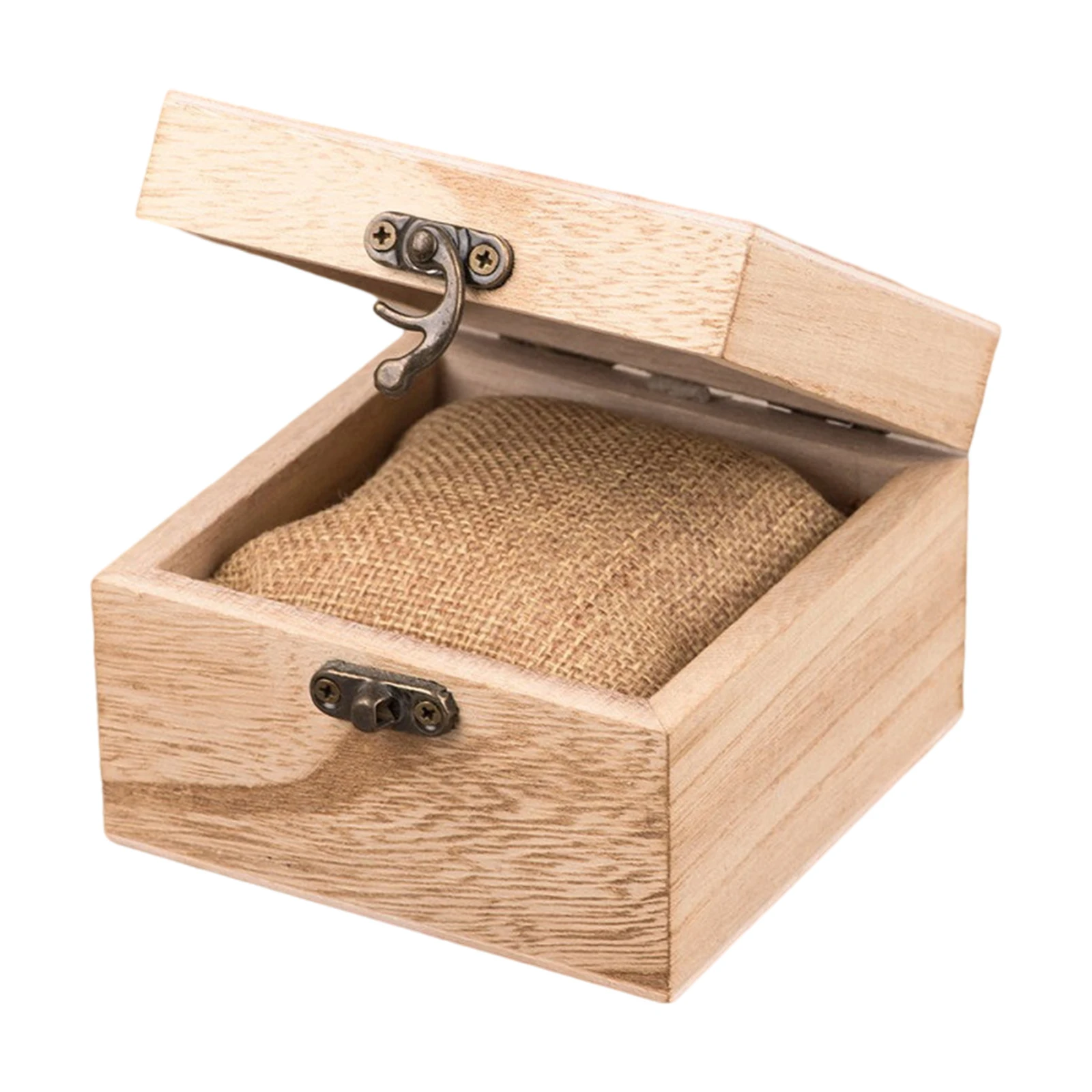 DIY Unpainted Wooden Watch Storage Case Wrist Watch Jewelry Box