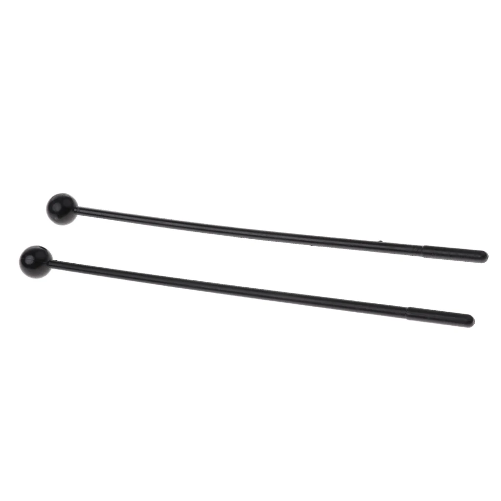 2Pcs Plastic Percussion Mallets Sticks for Bell Xylophone Mbira Black 