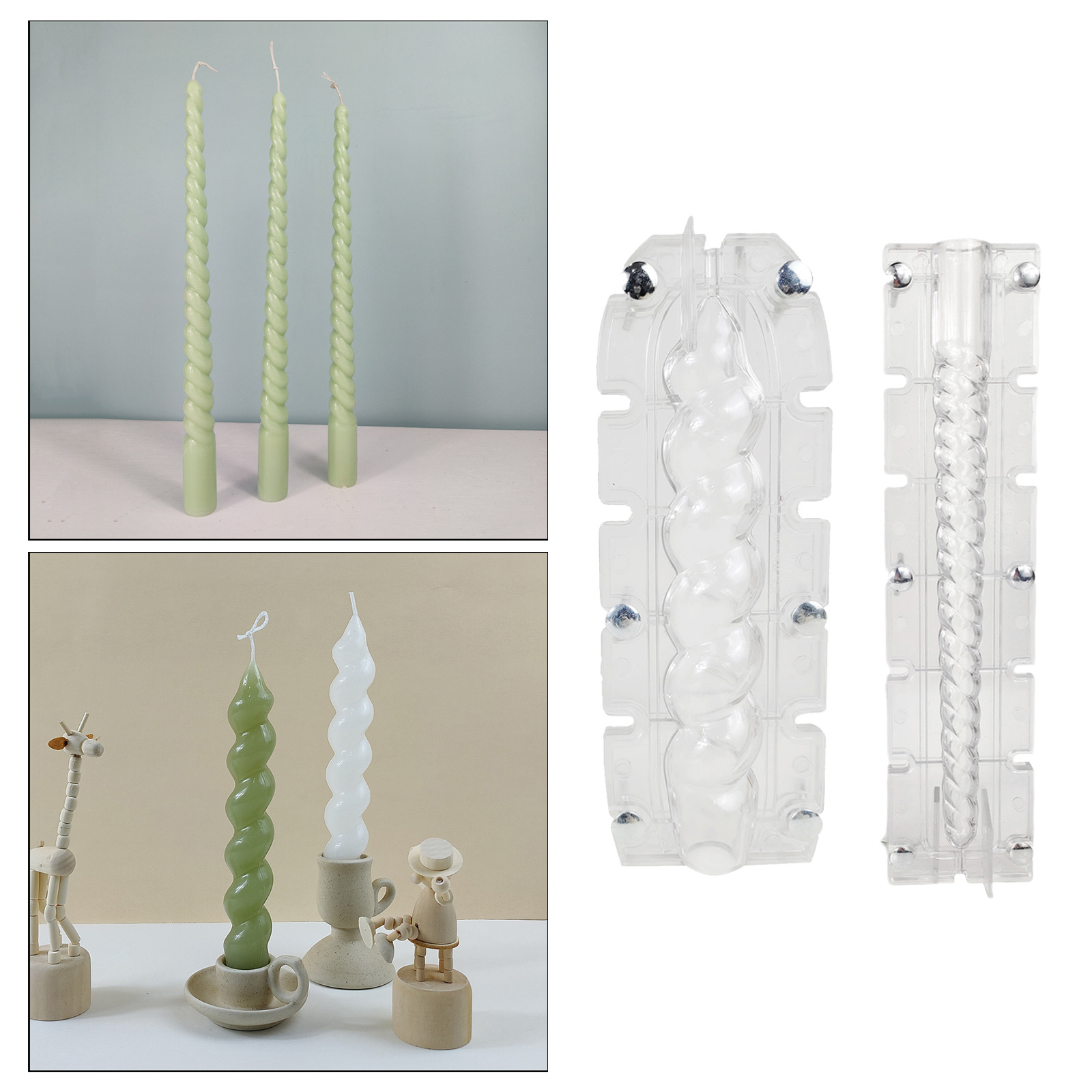 Candle Molds for Candle Making Plastic Taper Candle Making Mold Pillar Candle Making Molds DIY Candle Making Supplies