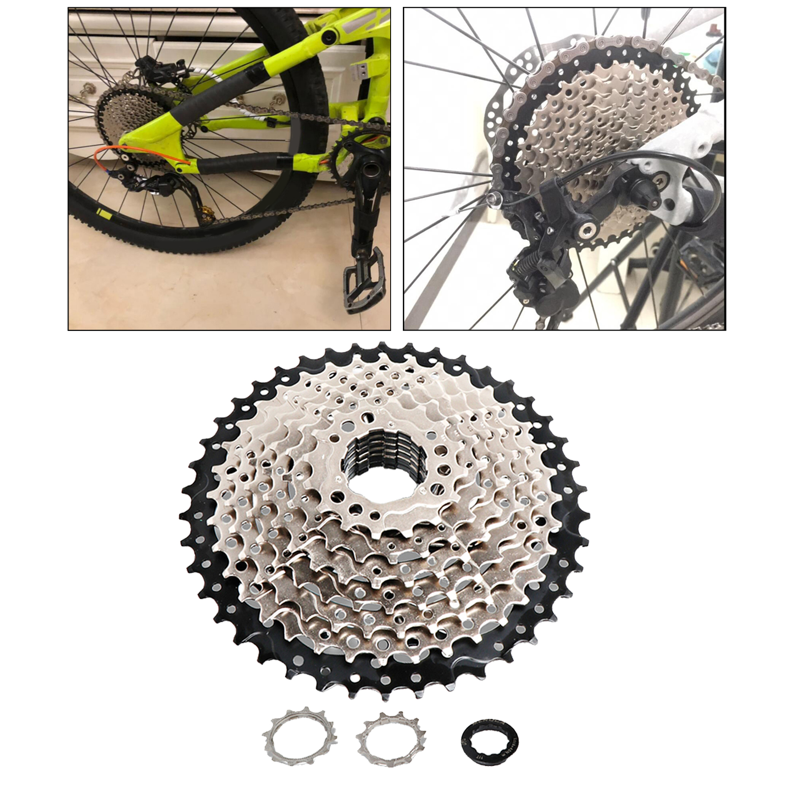 Mountain Bike Cassette Freewheel 8S 9S 10S 11S 12S 11-32T/36T/40T/42T/46T/50T - Easy Installation, High Performance, Smooth
