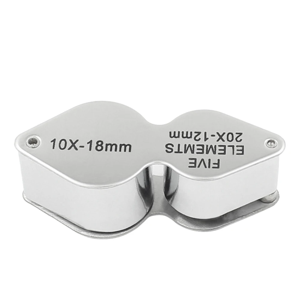 10X 20X  Magnifier Loupe Miniature Magnifying Glass for Stamps Viewing