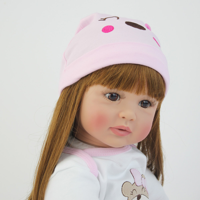 Reborn Baby Girl Reborn Toddler Boneca Soft Silicone Cloth Body Lifelike Newborn Dolls For Girls Realistic Reborn Dolls 60Cm