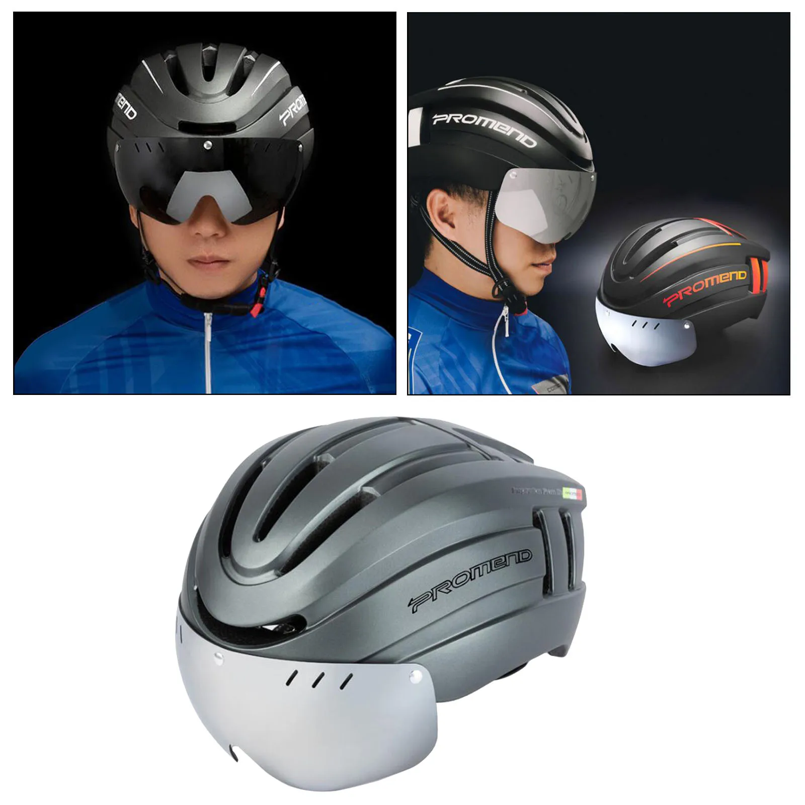 Bicycle Helmet LED Light Rechargeable Intergrally-molded Cycling Helmet Mountain Road Bike Helmet For Man Woman Adult Adjustable