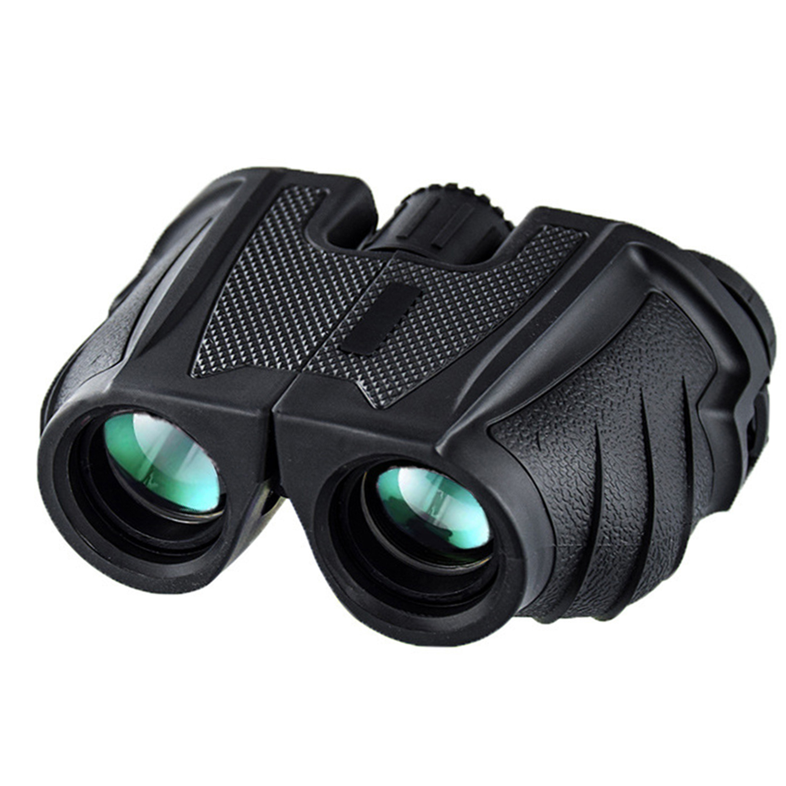 Compact 12x25 Binoculars 6.5 Degree Angle View Clear Low Light Eyepiece Waterproof BAK4 Prism Central Focusing