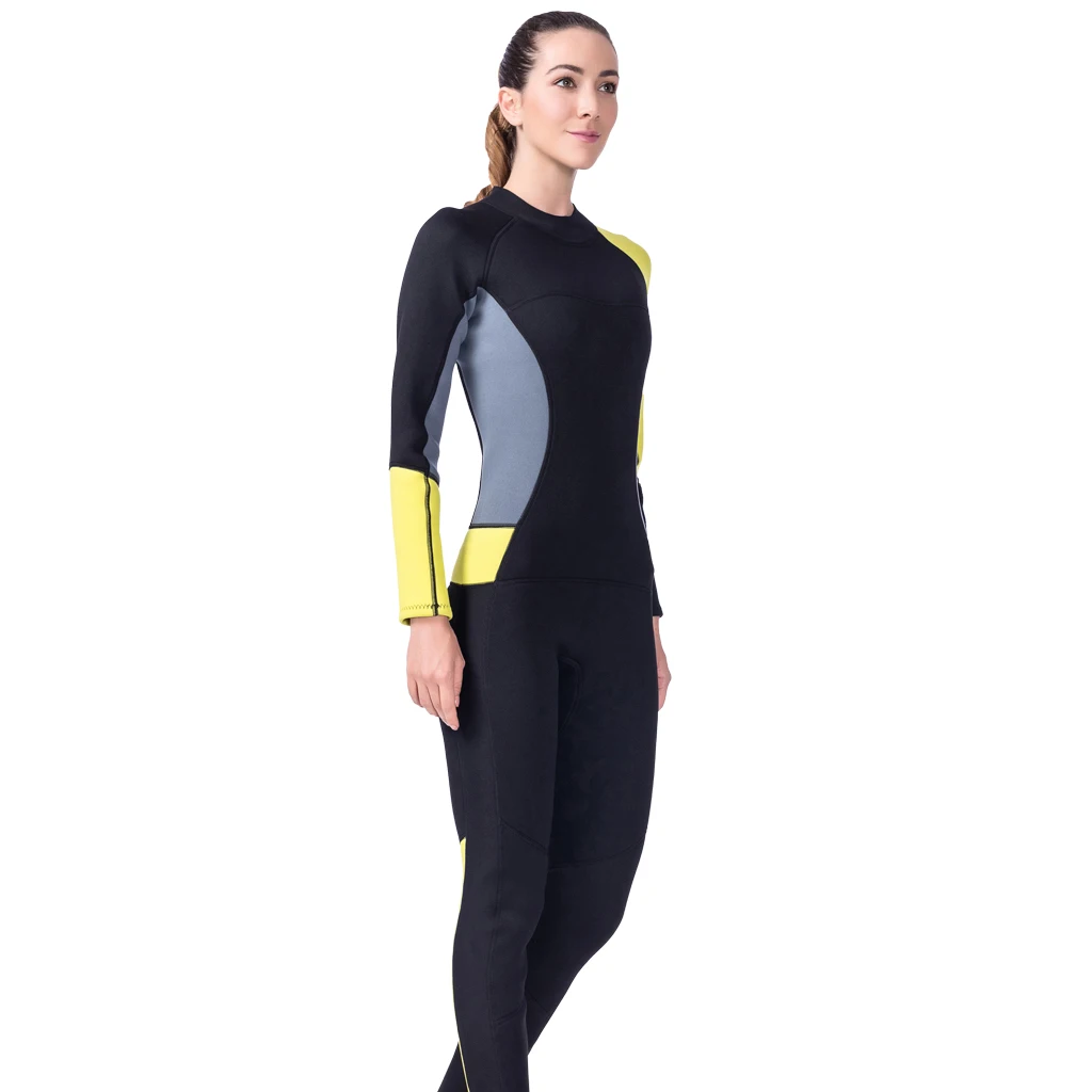 3mm Neoprene Full Length Wetsuit Womens Full Body Diving Surf Wet Suit S-XL Women Full Body Wetsuit for Water Sports