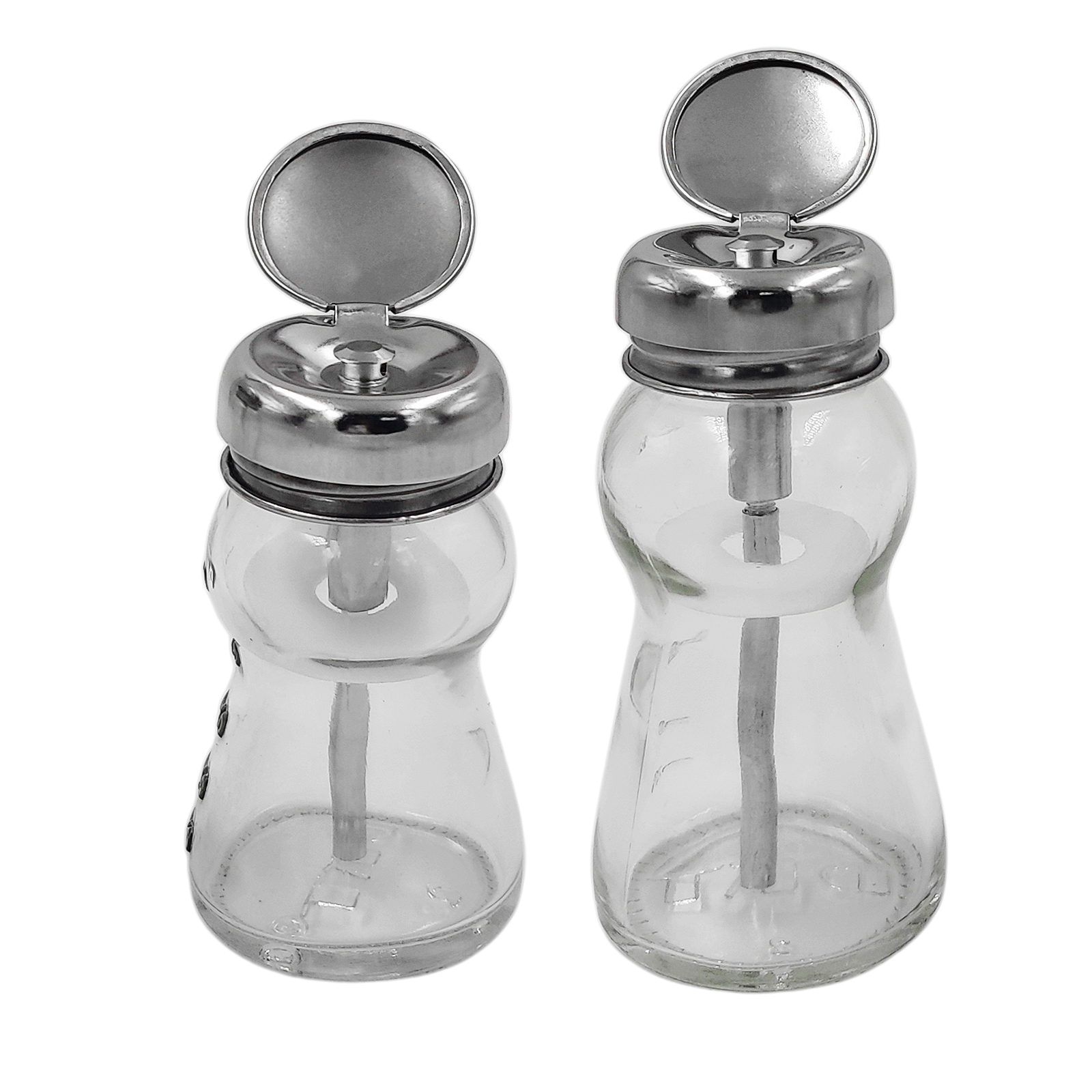 1Pc Transparent Remover Pump Press Bottle Dispensers Lockable with Cover Storage Bottle Container for Nail Polish Home Use