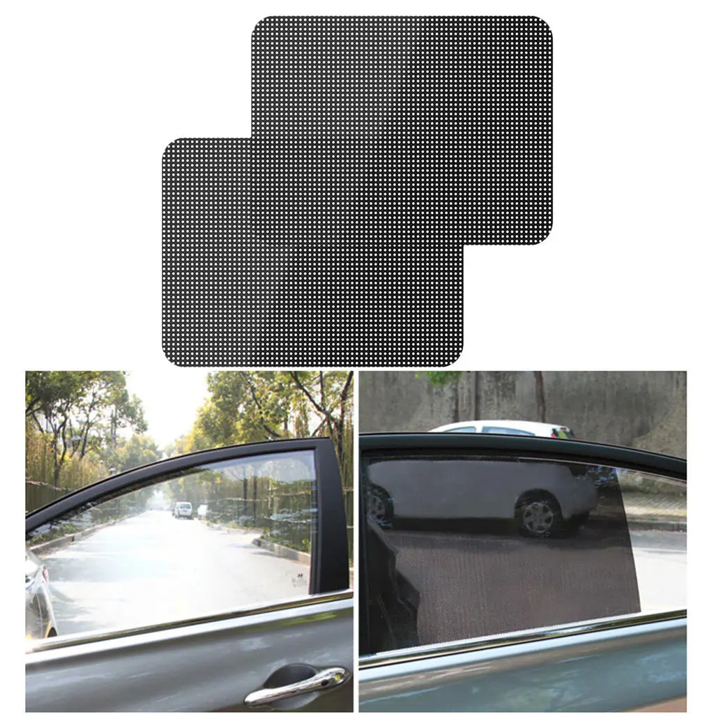 2x Car Auto Side Window Film Windshield Sun Shade Sticker PVC Protection New